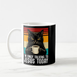 Ich rede heute nur mit Jesus Lustige christliche K Kaffeetasse