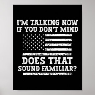 Ich rede jetzt T-Shirt Trump Kamala Debatte Lustig Poster