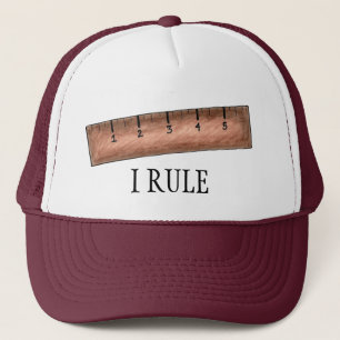 Ich Regel Wooden Ruler Mathe Nerd Lehrer Schulhut Truckerkappe