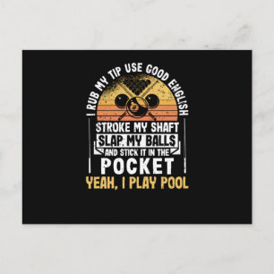 Ich reibe mir die lustigsten Billard-Billardspiele Postkarte