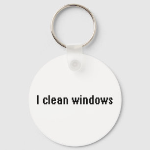 Ich reinige Fenster Schlüsselanhänger