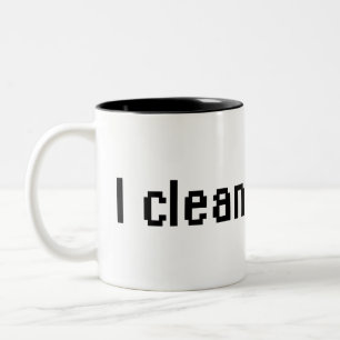 Ich reinige Fenster Zweifarbige Tasse