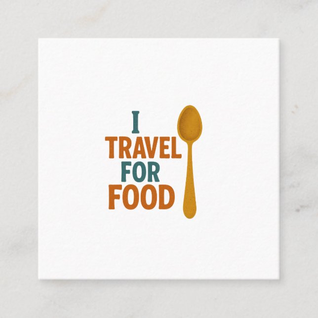 Ich reise für Lebensmittel - Vintages Spoon-Abente Terminkarte (Vorderseite)