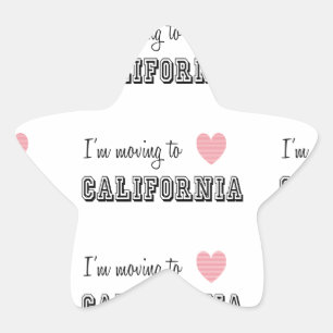 Ich reise nach Kalifornien Stern-Aufkleber