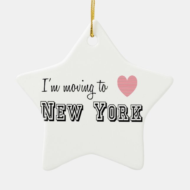 Ich reise nach New York Keramik Ornament (Vorne)