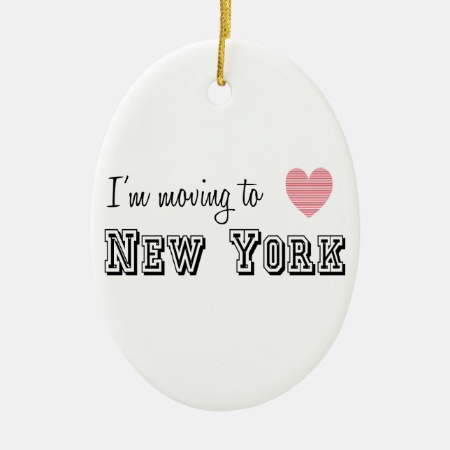 Ich reise nach New York Keramik Ornament (Vorne)