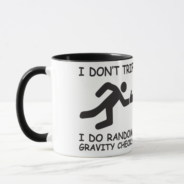 Ich reise nicht. Ich mache Random Gravity Karos Tasse (Links)