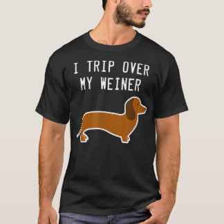 Ich reise über meine Weiner Funny Dackel T  T-Shirt