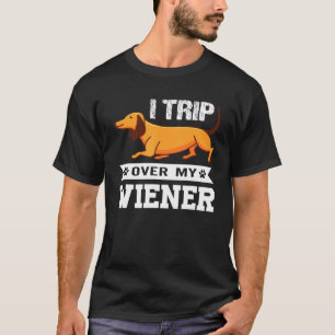 Ich reise über meinen Weiner Dackel Dackel Hund T-Shirt