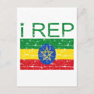 Ich reite Äthiopien Postkarte