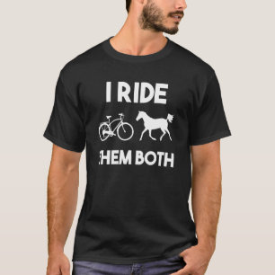 Ich reite beide Reiter Equestrian T-Shirt