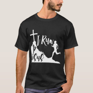 Ich renne zu Jesus Running Joggen Religiöse Christ T-Shirt