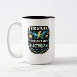 Ich repariere Dinge, die du nicht sehen kannst - L Zweifarbige Tasse