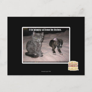 Ich repariere Puppy Postkarte