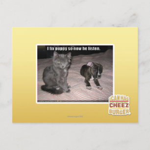 Ich repariere Puppy Postkarte