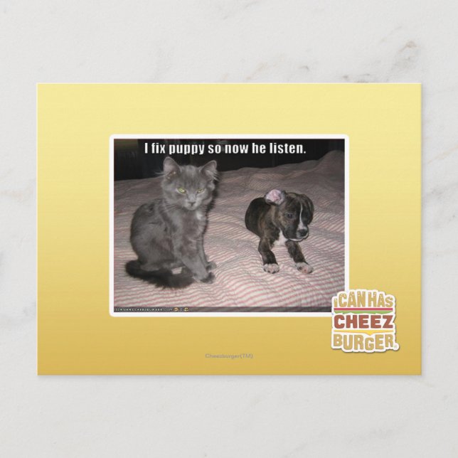 Ich repariere Puppy Postkarte (Vorderseite)