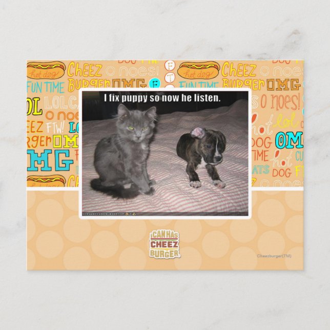 Ich repariere Puppy Postkarte (Vorderseite)