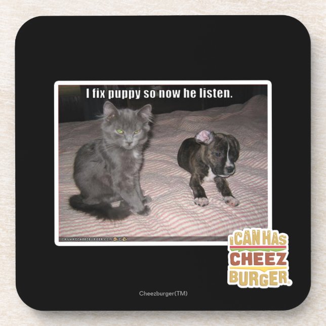 Ich repariere Welpen Untersetzer (Vorderseite)