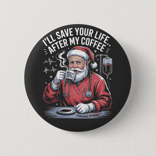 Ich Rett dein Leben nach meinem Kaffeehaus Button (Vorderseite)