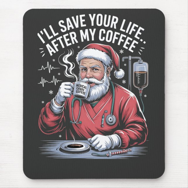Ich Rett dein Leben nach meinem Kaffeehaus Mousepad (Vorne)