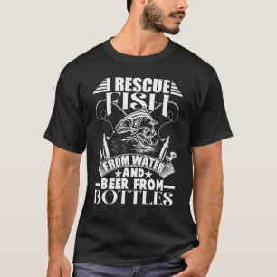 Ich rette Fische aus dem Wasser, Bier aus Flaschen T-Shirt