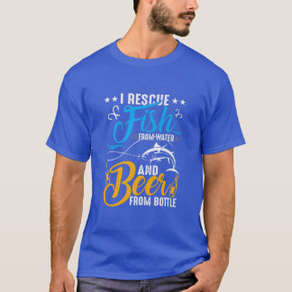 Ich rette Fische aus Wasser und trinke Bier aus Bo T-Shirt