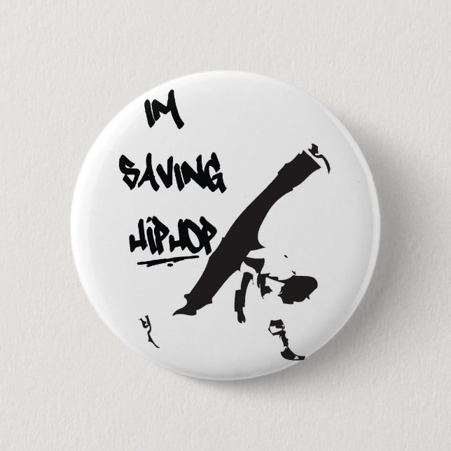 Ich rette Hiphop Button (Vorderseite)