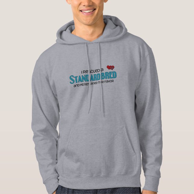 Ich rettete ein Standardbred (männliches Pferd) Hoodie (Vorderseite)