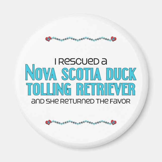 Ich rettete einen Entenrückstand (weiblicher Hund) Magnet (Vorne)