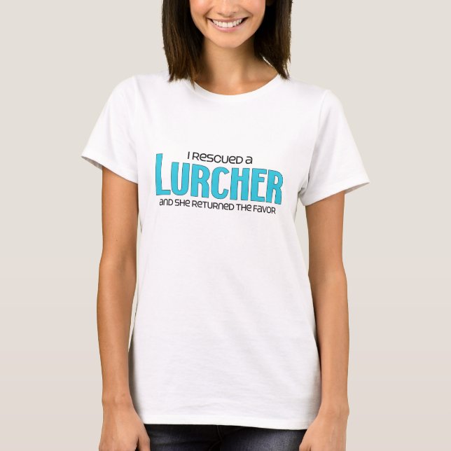 Ich rettete einen Lurcher (weiblichen Hund) T-Shirt (Vorderseite)