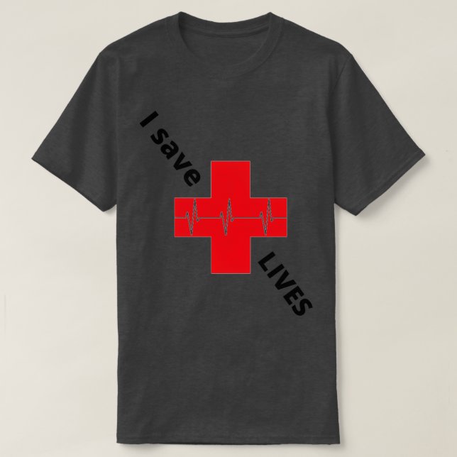 Ich rettete Leben T-Shirt (Design vorne)