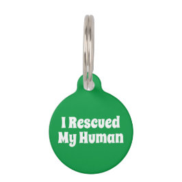 Ich rettete meinen Menschen Haustiermarke