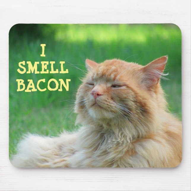 Ich rieche Bacon Big Orange Cat Mousepad (Vorne)