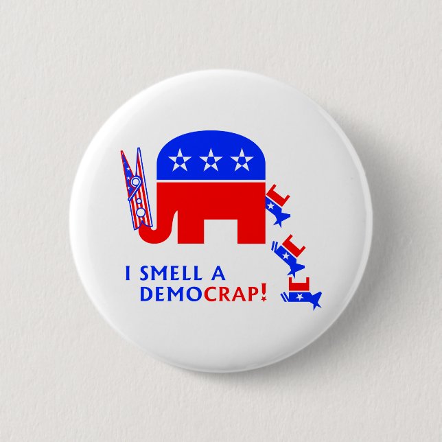 Ich rieche ein Democrap Button (Vorderseite)