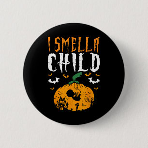 Ich rieche ein Kind Halloween Pumpkin Schwangersch Button