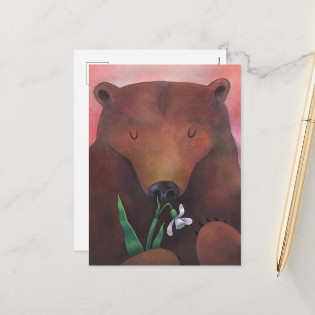 Ich rieche Frühling Feiertagspostkarte (Vorderseite/Rückseite Beispiel)