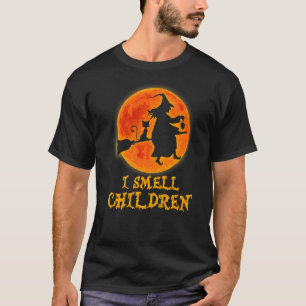 Ich rieche Kinder Halloween-Kostüm Hexenkatze T-Shirt