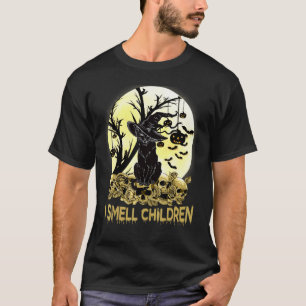 Ich rieche Kinder Halloween Kostüm Schwarze Katze  T-Shirt