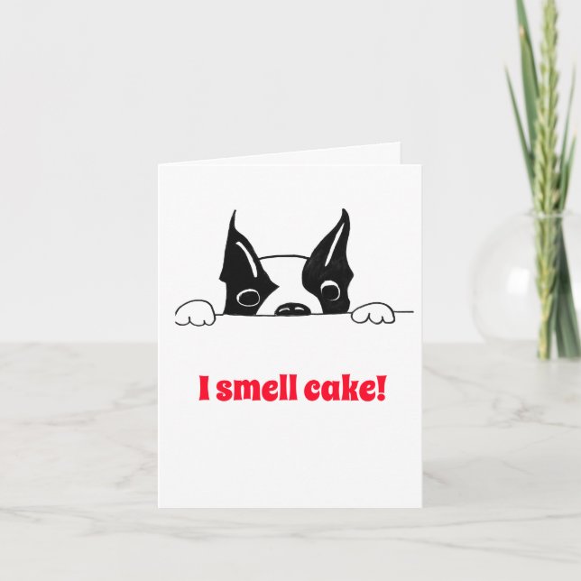 Ich rieche Kuchengrüße Karte (Vorderseite)