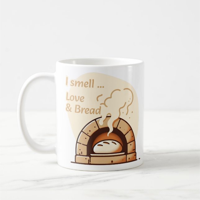 Ich rieche Liebe und Brot Kaffeetasse (Links)