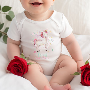 Ich rieche Regenbogen Fairytale Unicorn Girl Baby Strampler