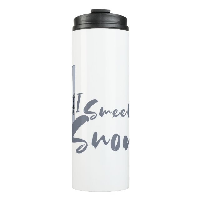 Ich rieche Schnee Thermosbecher (Vorderseite)