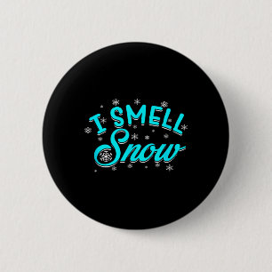 Ich rieche Schnee Winter Skifahren Snowboarden Button