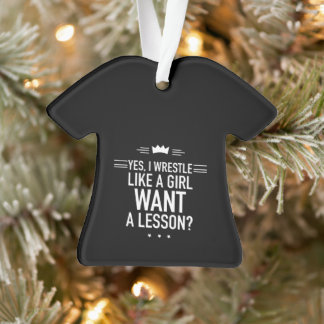 Ich ringen wie ein lustiges Mädchen Ornament