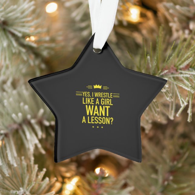 Ich ringen wie ein Mädchen Ornament (Baum)