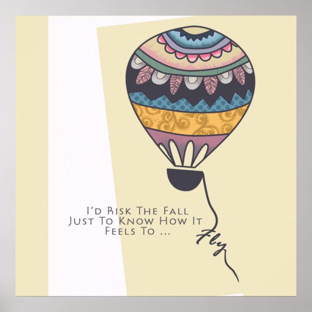 Ich riskiere den Motivierend Fall Poster (Vorne)