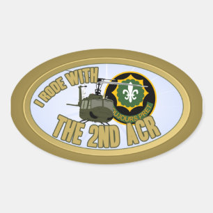 Ich ritt mit dem 2. ACR Ovaler Aufkleber