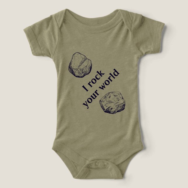 Ich rocke deine Welt, lustiger Babysommer (Design Vorderseite)