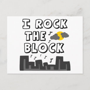 Ich rocke den Block Postkarte
