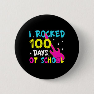 Ich rockte 100 Tage der 100. School Gitarrenmusik Button